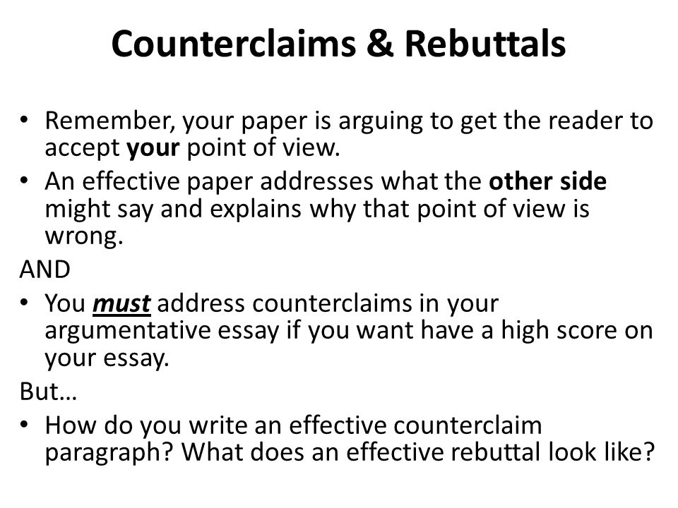 How to write a rebuttal